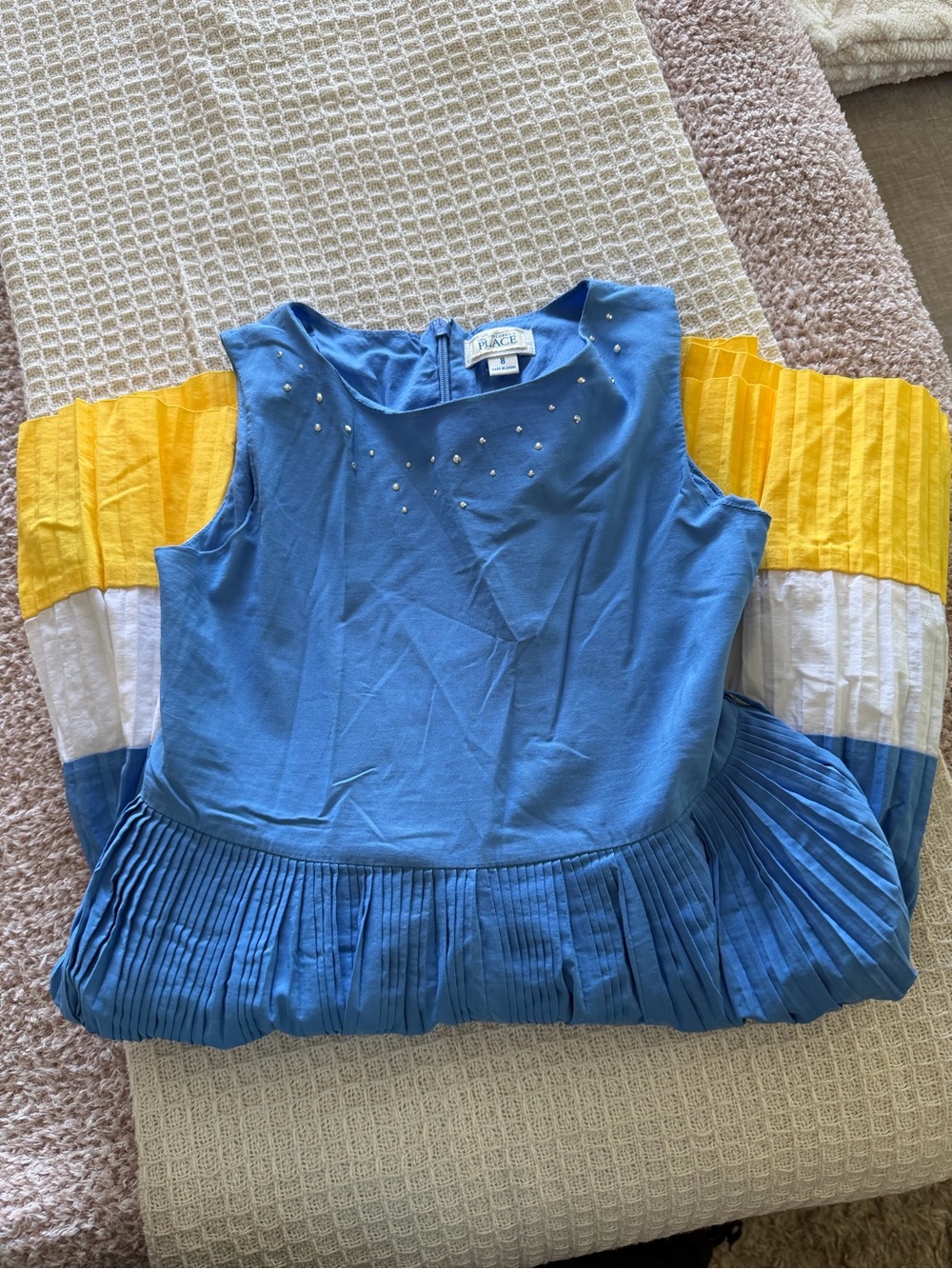The Children’s Place blue, white, yellow, flowy dress